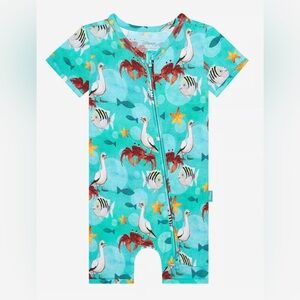 Posh Peanut Disney’s The Little Mermaid Beach Buddies Short Zippered Romper 2T